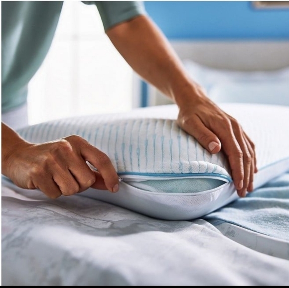 Serta Soothing Cool Gel Memory Foam Pillow 3X Cooling Queen - BRAND NEW IN BOX - Picture 5 of 6